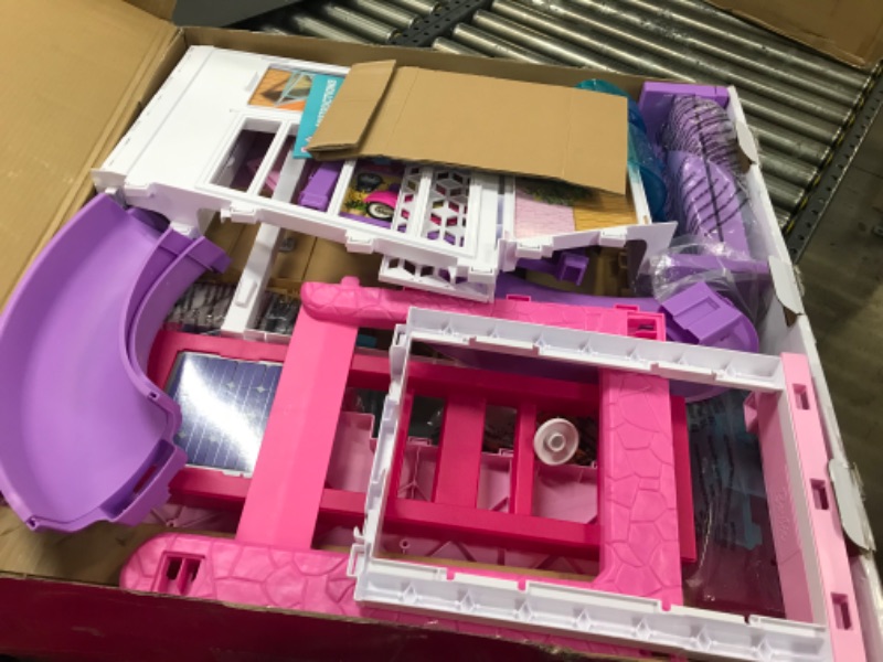 Photo 4 of Barbie Dreamhouse, Doll House Playset with 70+ Accessories Including Transforming Furniture, Elevator, Slide, Lights & Sounds Wheelchair Accessible Elevator