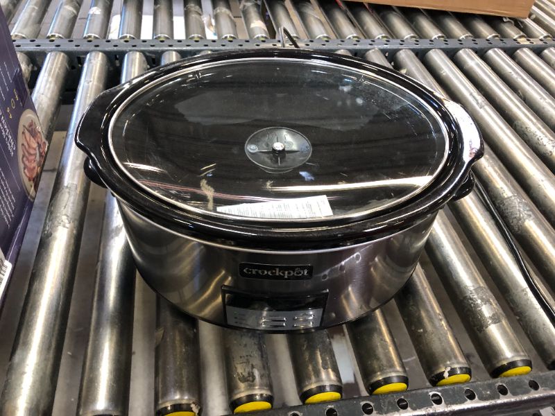 Photo 1 of Crockpot 8 Qt. Countdown Slow Cooker - Dark Stainless Steel