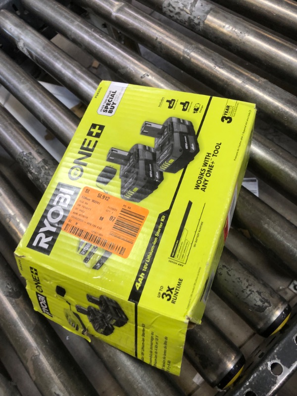 Photo 1 of generic1 Ryobi ONE+ 18V Lithium-Ion 4.0 Ah Battery (2-Pack) and Charger Kit, 1 (PSK006) 3