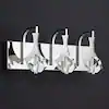 Photo 1 of 18.1 in. 3-Light Brushed Nickel LED Vanity Light with Crystal Shade