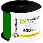 Photo 1 of 500 ft. 12 Green Stranded CU THHN Wire
