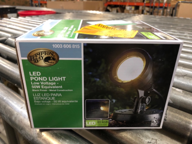 Photo 1 of 1-Light Integrated LED Black Low Voltage Pond Light
