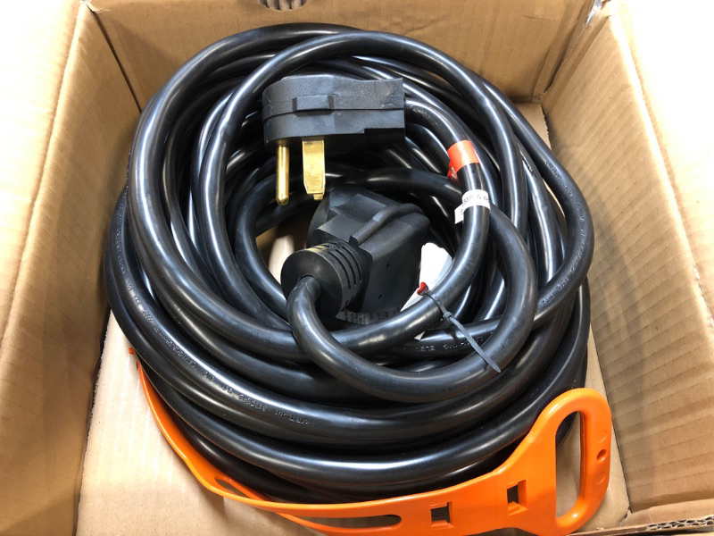 Photo 2 of 50 ft. Heavy-Duty Outdoor Welder Extension Cord with 3 Prong 50 Amp Power Extension for Welding Machines ETL Approved

