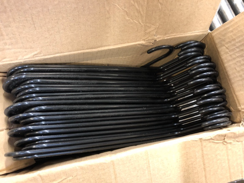 Photo 1 of 30 Pack Black Plastic Hangers