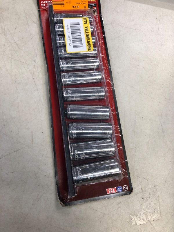 Photo 2 of 1/2 in. Drive SAE Deep Socket Set (11-Piece)