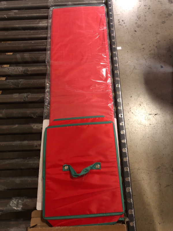 Photo 1 of 40 in. Tall Wrapping Paper Storage Box in Red