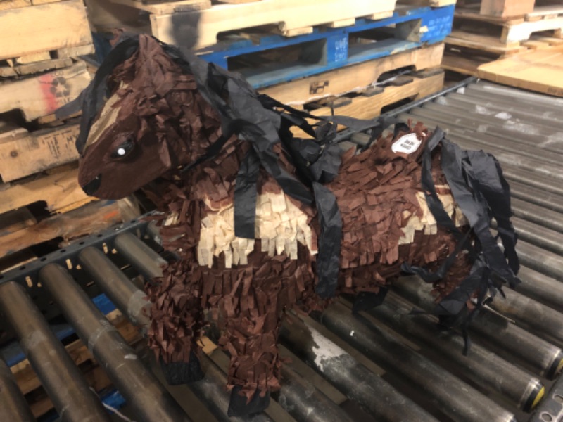 Photo 2 of 3D Horse Pinata Party Game, Decoration and Photo Prop - Brown/Tan