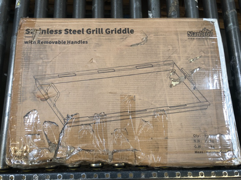 Photo 3 of Stanbroil Stainless Steel Flat Top Griddle, Full-Size Griddle Insert for Weber Genesis II and Genesis II LX 300 Series Gas Grill
