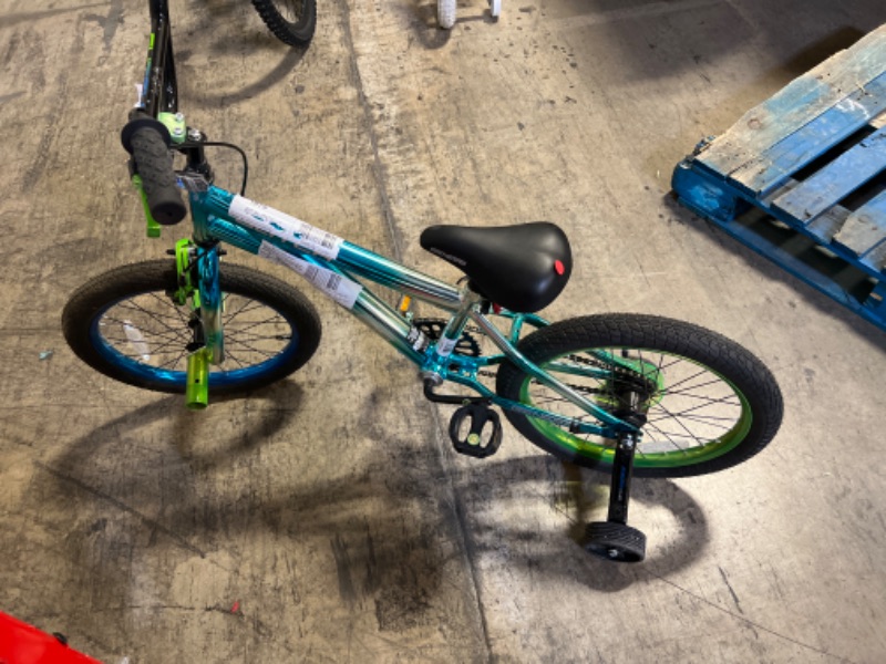 Photo 2 of Genesis 18-in Glitch Boy's BMX Bike, Blue/Green