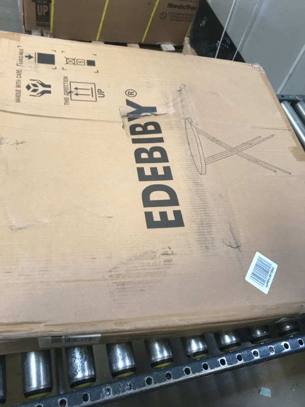 Photo 1 of EDEBIBY 32In Folding Table, Round High Top Cocktail Table?Plastic Bar Height Table for Parties?Weddings?with Removable Legs, White 32in White