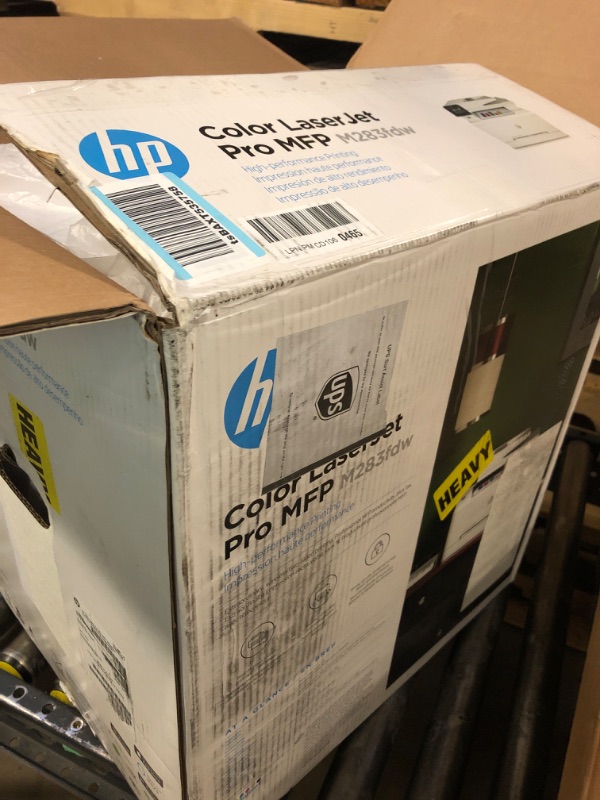 Photo 1 of HP Color LaserJet Pro M283fdw Wireless All-in-One Laser Printer, Remote Mobile Print, Scan & Copy, Duplex Printing, Works with Alexa (7KW75A), White