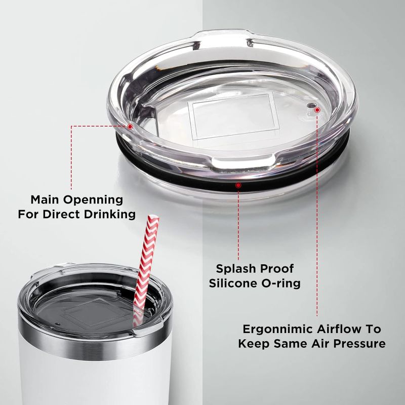Photo 1 of  Tumbler, Stainless Double Wall Vacuum Insulated Tumbler with Lid and Wide Mouth, for Christmas Gifts, Travel, GYM & Daily Use, BPA Free
