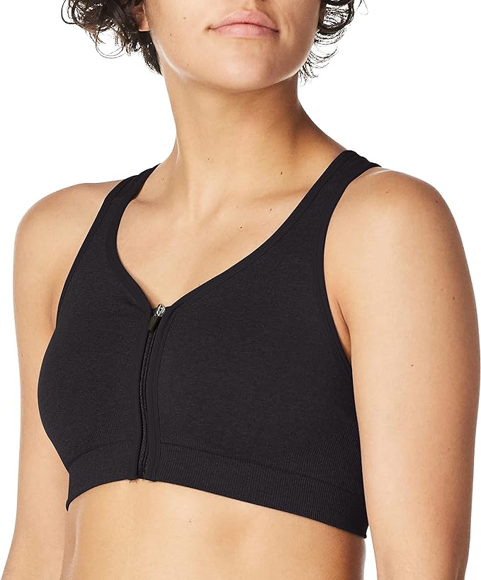 Photo 1 of MEDIUM black zip up sports bra