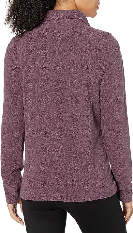 Photo 1 of MEDIUM Women's Charlevoix Striped Double-Brushed Fleece Half Snap Sweatshirt