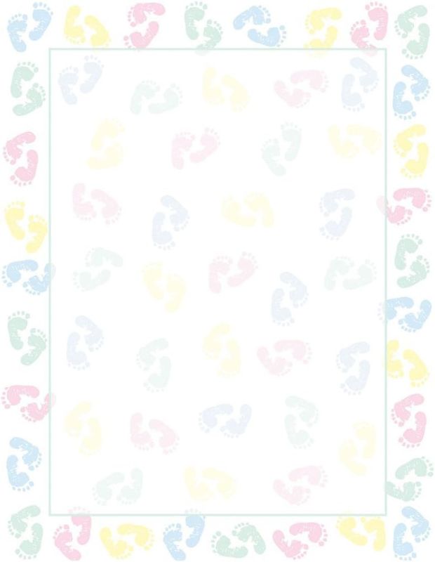 Photo 1 of Great Papers! Baby Feet Letterhead, 80 Count, 8.5"x11" (2014127)
