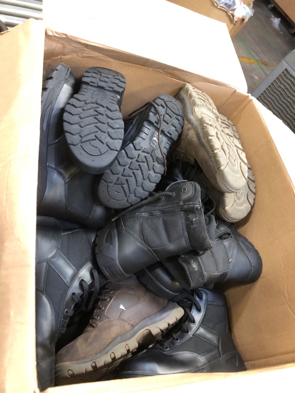 Photo 2 of A BOX OF RESPONSE GEAR TACTICAL FOOTWEAR //SMITH AND WESSON FOOTWEAR ---ASORTED SIZES AND STYLE 