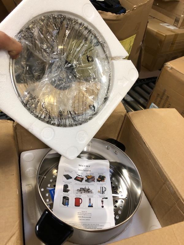 Photo 1 of Secura Electric Food Steamer, Vegetable Double Tiered Stackable Baskets with Timer 1200W Fast Heating Stainless Steel Digital Steamer 8.5 Quart
