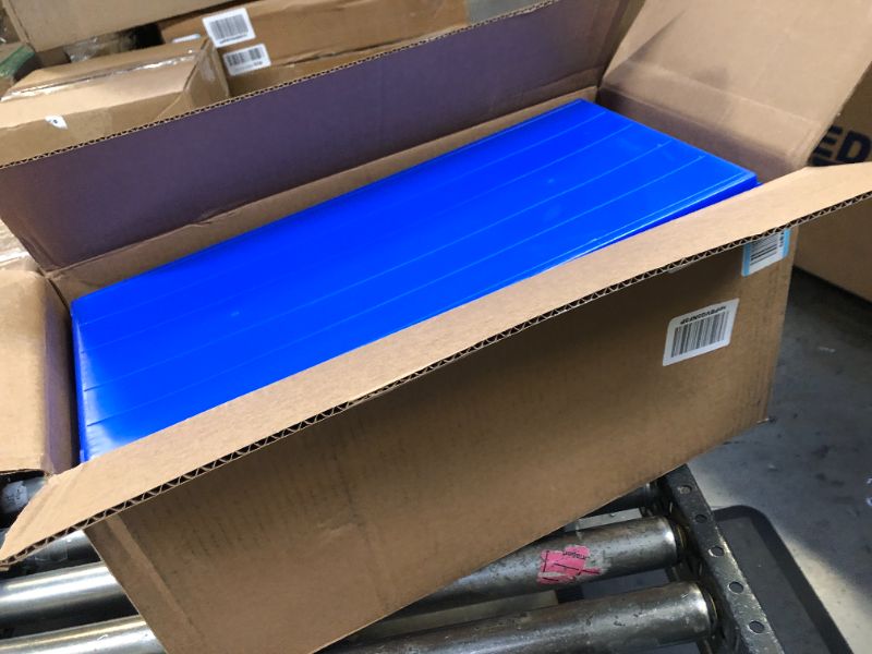 Photo 2 of Akro-Mils 30174 Plastic Nesting Shelf Bin Box, (24-Inch x 11-Inch x 4-Inch), Blue, (6-Pack)