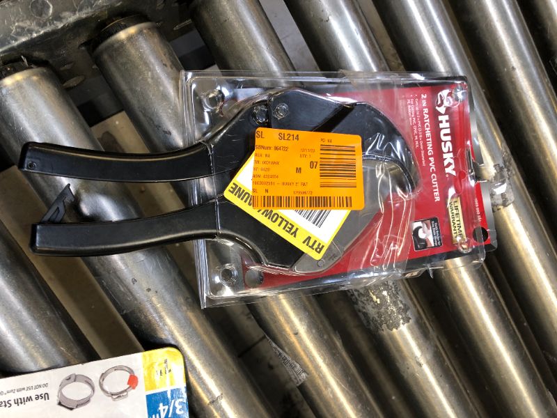 Photo 1 of Husky 2 in.PVC, CPVC, PP, PEX and PE piping Ratcheting PVC Cutter with quick change blade mechanism