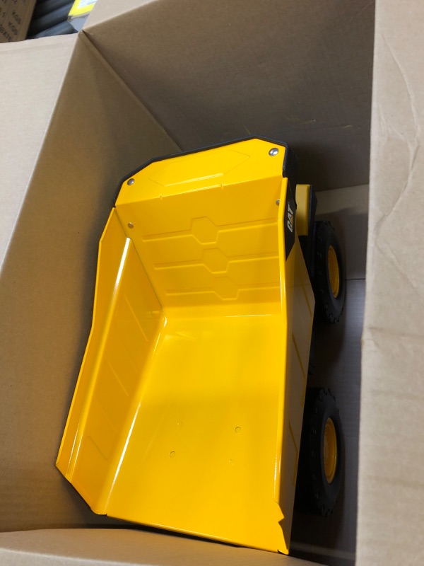 Photo 2 of Cat Construction Steel Toy Dump Truck, Yellow Steel Dump Truck