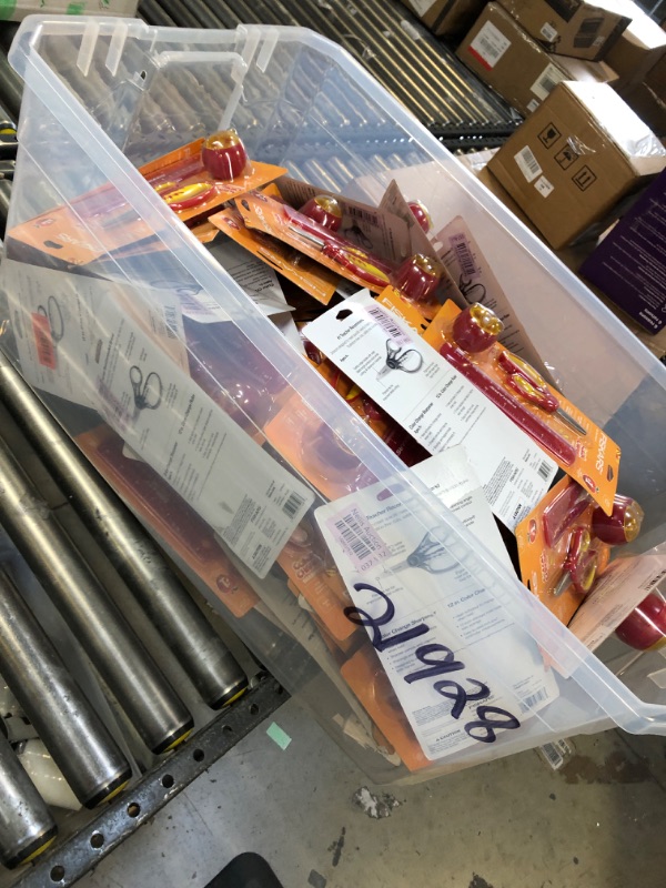Photo 1 of Fiskars Color Change Kids 3pc Set - 5" Pointed Scissors, Red Color Change Ruler, Red Color Change Sharpene--- A WHOLE BOX OF SCISSOR PAKS VIEW PICTURES ---THERE IS NO RETURNS ON THIS ITEM 