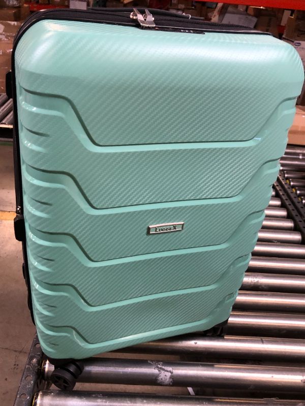 Photo 2 of LUGGEX 24 Inch Luggage with Spinner Wheels - Polypropylene Lightweight Luggage Expandable - High Bounce, Ultra-light Elegance (Green Suitcase)
