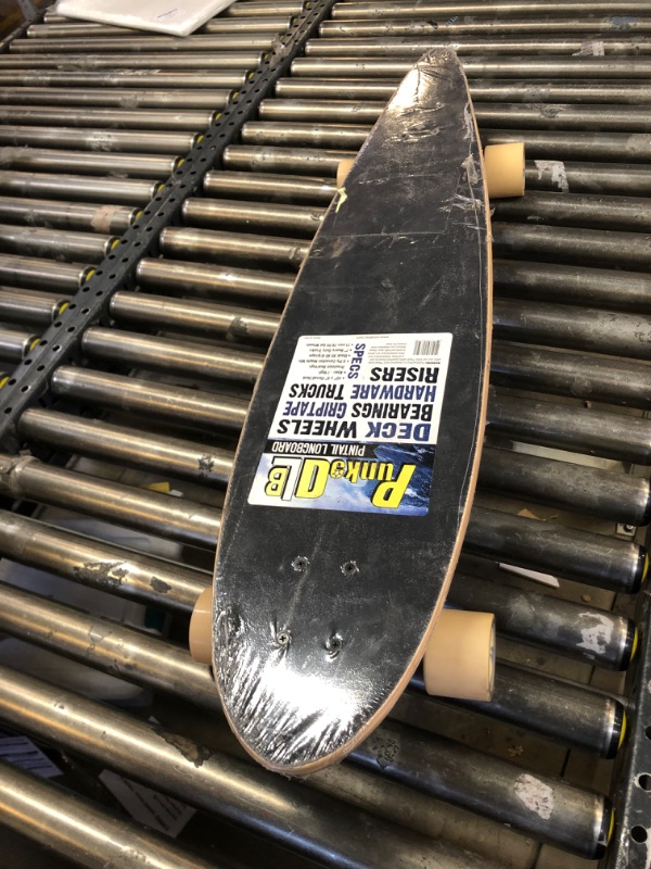 Photo 2 of Yocaher Beach Series Complete Pintail Skateboards Longboard Cruiser w/Black Widow Premium 80A Grip Tape Aluminum Truck ABEC7 Bearing 70mm Skateboard Wheels Complete - Pintail - 05 - Getaway