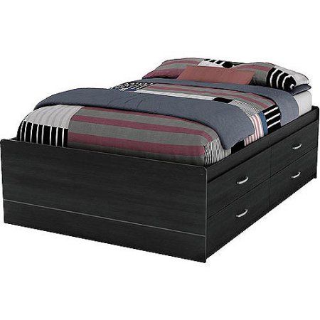 Photo 3 of -BOX NUMBER 1 OF 2, MISSING BOX NUMBER 2 OF 2- South Shore Cosmos Full Captain;s Bed with 4 Drawers, 54;;, Black Onyx
