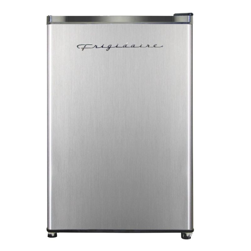 Photo 1 of -FACTORY SEALED- Frigidaire Professional Frigidaire, 4.6 Cu Ft Retro Compact Refrigerator with Chrome Trim Silver
