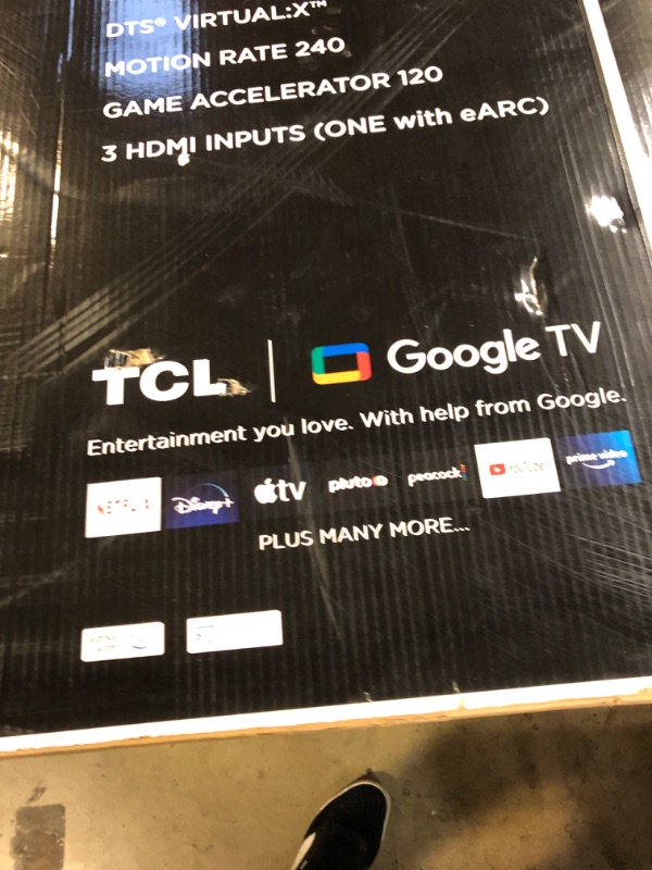 Photo 4 of TCL 65-Inch Q6 QLED 4K Smart TV with Google TV (65Q650G, 2023 Model) Dolby Vision, Dolby Atmos, HDR Pro+, Game Accelerator Enhanced Gaming, Voice Remote, Works with Alexa, Streaming UHD Television 65 inches FACTORY SEALED