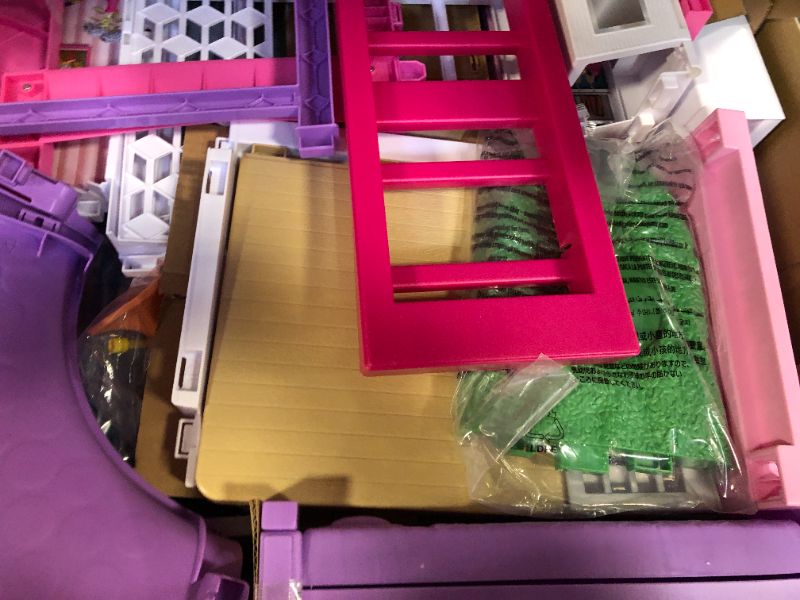 Photo 3 of Barbie DreamHouse Dollhouse with 70+ Accessories, Working Elevator & Slide, Transforming Furniture, Lights & Sounds Wheelchair Accessible Elevator