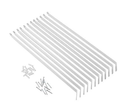 Photo 1 of 16 in. Shelf Support Bracket Steel (12-Pack)
