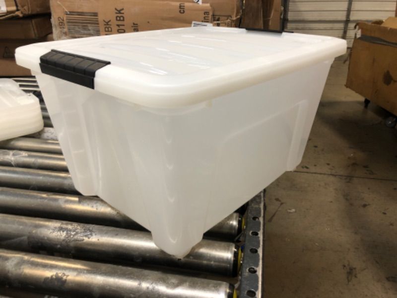 Photo 1 of 19x14x10inch plastic translucent bin storage with lid