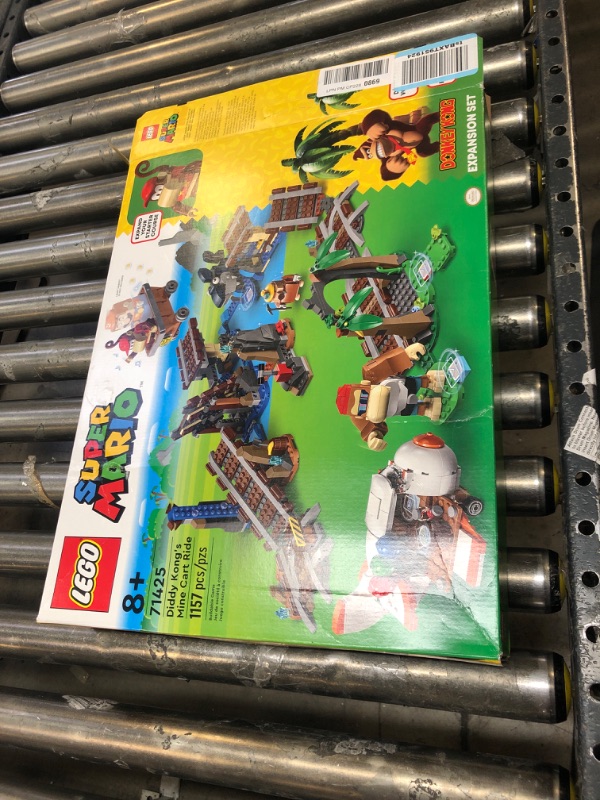 Photo 2 of LEGO Super Mario Diddy Kong's Mine Cart Ride Expansion Set 71425, Collectible Building Toy with Brick Built Funky Kong Figure, Super Mario Gift Set for Kids Ages 8-10 to Combine with a Starter Course