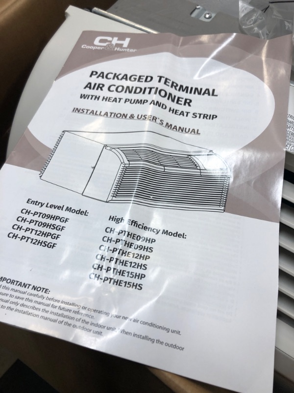 Photo 4 of Cooper & Hunter 9,000 BTU PTAC/PTHP Packaged Terminal Unit With Heater, Electric Cord included 9,000 BTU Heat
