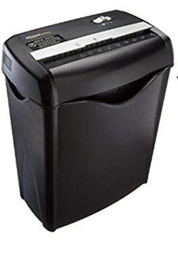 Photo 1 of Amazon Basics 6-Sheet Cross-Cut Paper Shredder and Shredder Sharpening
