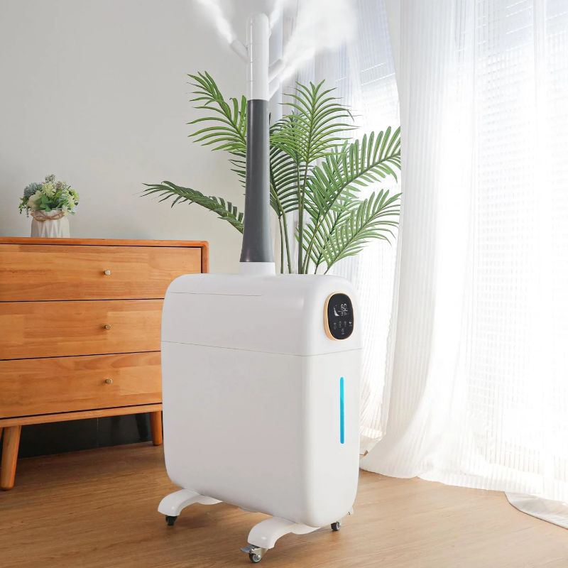 Photo 1 of [LCD-J39]6.6gal/25L Large Humidifier Whole-House Commercial and Industrial Humidifier 3000 sq.ft, Cool Mist Top Fill Humidifier Floor Humidifiers 2000ML/H Branch Tube Design with 360° Nozzle Sets
`