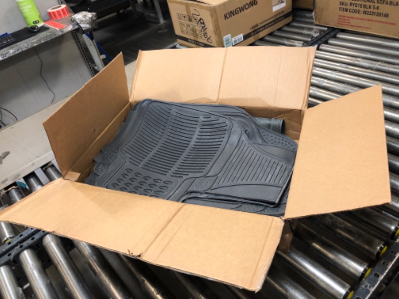 Photo 1 of BDKProLiner Gray All Weather Rubber Auto Floor Mats & Cargo Liner - Heavy Duty 4pc Set - CB783