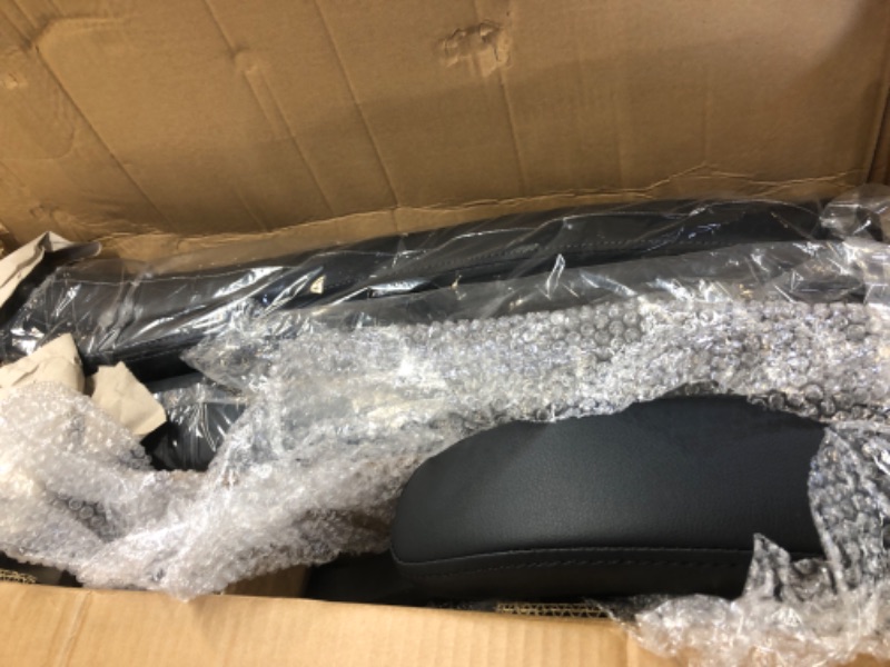 Photo 1 of Executive Office Chair – Ergonomic Adjustable Computer Desk Chairs with High Back Flip-up Armrests, Swivel Task Chair with Lumbar Support, Bonded Leather Black