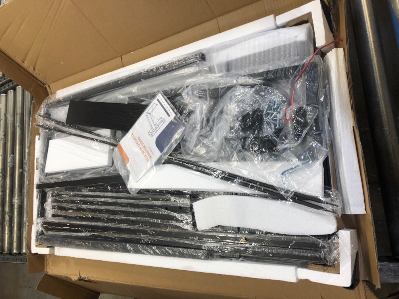 Photo 1 of ODK Computer Desk with Storage Shelves and Monitor Stand, 48 Inch Gaming Desk with Bookshelf, Reversible Study Table for Home Office, Small Space Bedroom, Black Black 48 Inch