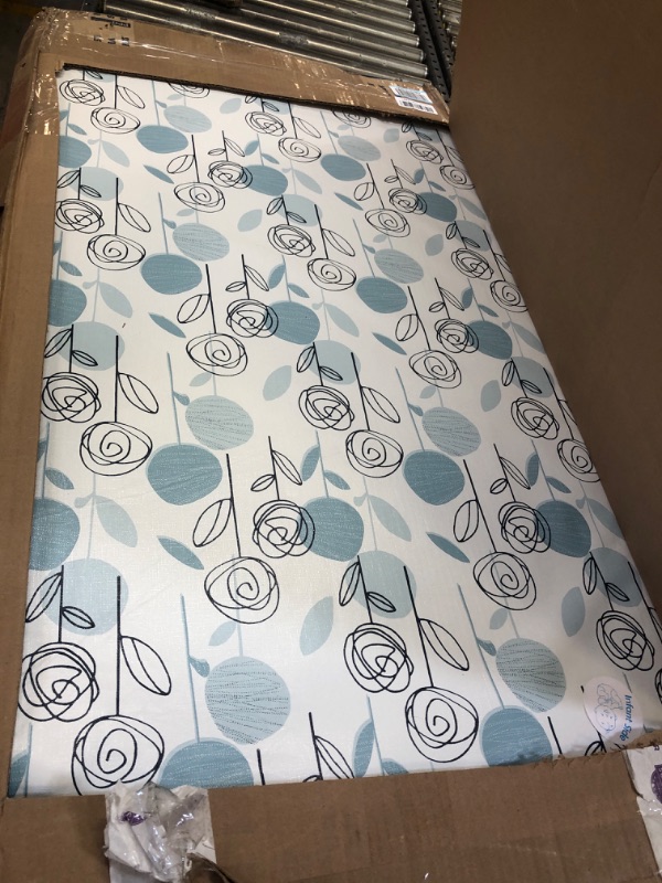 Photo 2 of Dream On Me Floral Dreams Firm Fiber Standard Baby Crib Mattress in Teal, Greenguard Gold and JPMA Certified, Fits Crib and Toddler Bed, Waterproof Vinyl Cover