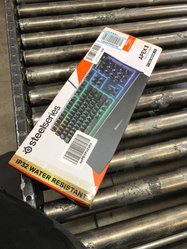 Photo 2 of SteelSeries Apex 3 RGB Gaming Keyboard – 10-Zone RGB Illumination – IP32 Water Resistant – Premium Magnetic Wrist Rest (Whisper Quiet Gaming Switch)