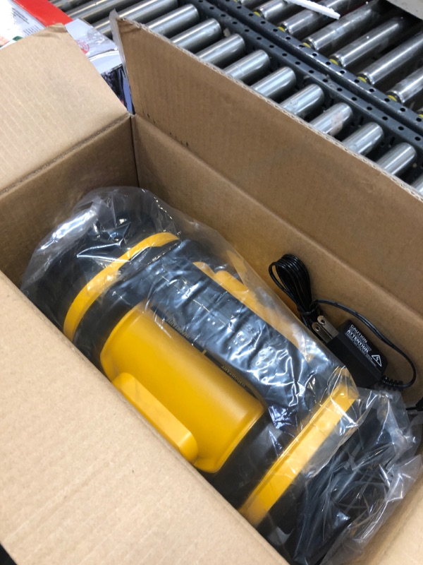 Photo 2 of DEWALT DXAEPS14 1600 Peak Battery Amp 12V Automotive Jump Starter/Power Station with 500 Watt AC Power Inverter, 120 PSI Digital Compressor, and USB Power , Yellow