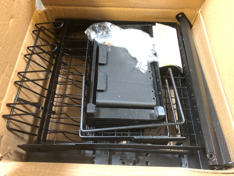 Photo 1 of MERRYBOX Over The Sink Dish Drying Rack, 2-Tier Adjustable Length (25.6-33.5in), Stainless Steel Dish Drainer with Cutting Board Holder, Large Dish Rack for Kitchen Counter Organizer Space Saver Height: 20.7in, Length: 25.6-33.5in