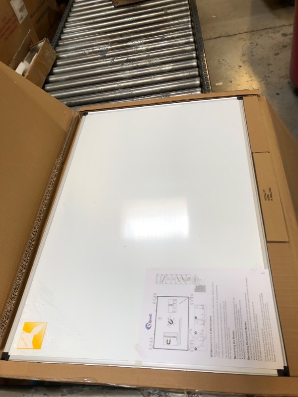 Photo 2 of XBoard Magnetic Dry Erase Board/Whiteboard, 36 X 24 Inches, Double Sided White Board,1 Dry Eraser & 3 Dry Erase Markers & 4 Push Pin Magnets 36" x 24"