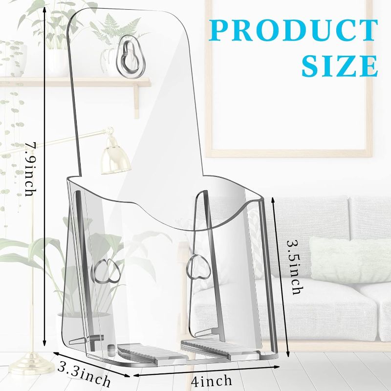 Photo 1 of 2--Acrylic Brochure Holder Stand 4 x 7.9 inches Clear Literature Holder Plastic Flyer Display Stand Trifold Brochure Holder for Vendors, Brochure