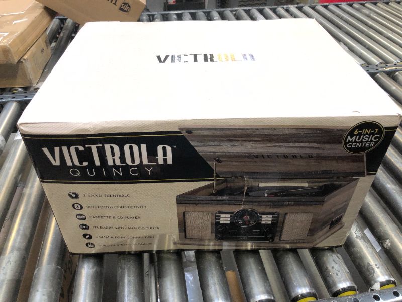 Photo 3 of Victrola Nostalgic 6-in-1 Bluetooth Record Player & Multimedia Center 