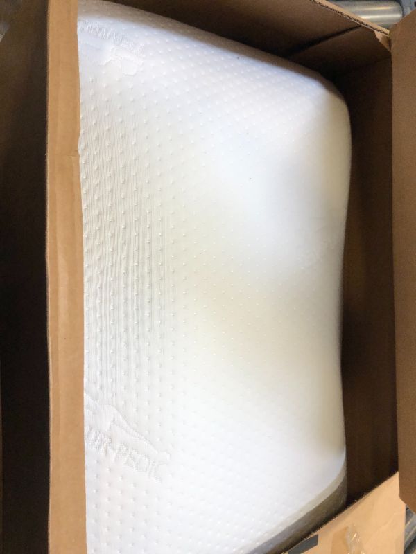 Photo 2 of Tempur-Pedic Symphony Pillow Luxury Soft Feel, Standard, White & TEMPUR-Protect Pillow Protector, Queen - 28.5" x 20", White Pillow + Pillow Protector