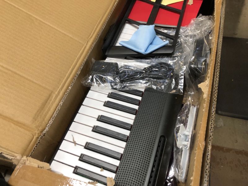 Photo 1 of 88 Key Digital Piano, Portable Electronic Keyboard Piano with Music Stand, Power Supply, Sustain Pedal, Bluetooth, MIDI, for Beginner Professional at Home, Stage