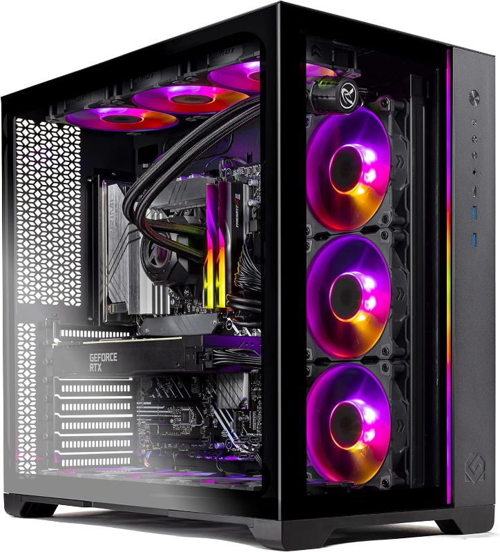 Photo 1 of Skytech Gaming Prism II Gaming PC Desktop – INTEL Core i9 12900K 3.2 GHz, RTX 3090, 1TB NVME Gen4 SSD, 32G DDR5 RGB, 850W GOLD PSU, 360mm AIO, AC Wi-Fi, Windows 10 Home 64-bit
